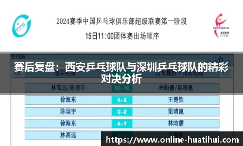 赛后复盘：西安乒乓球队与深圳乒乓球队的精彩对决分析